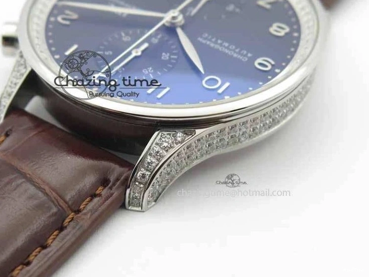 MIROTIME 0403 Unique Portuguese IW3714 Diam ZF V2 1:1 Best Edition Gray Dial On Brown Leather Strap A79350 (Slim Movement) 7250